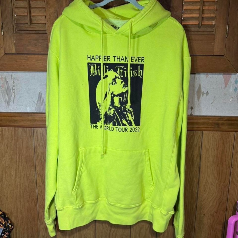 Billie Eilish Happier Than Ever World Tour 2022‎ hoodie Size XXL